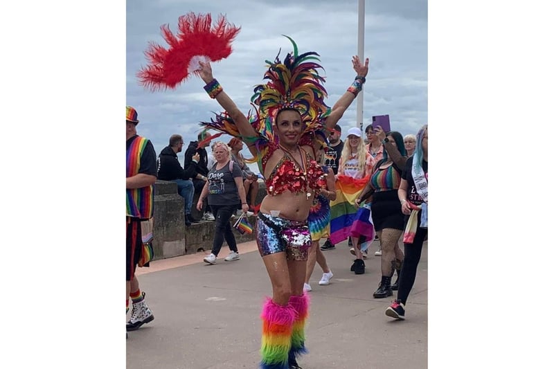 Outlandish outfits were everywhere, with hundreds of people embracing the colourful vibe of the Pride event.