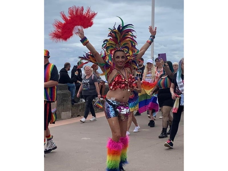Outlandish outfits were everywhere, with hundreds of people embracing the colourful vibe of the Pride event.