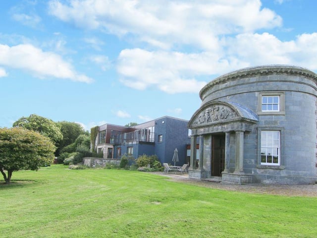 The grand property is located on Cammo Road and benefits from a rural setting close to central Edinburgh.