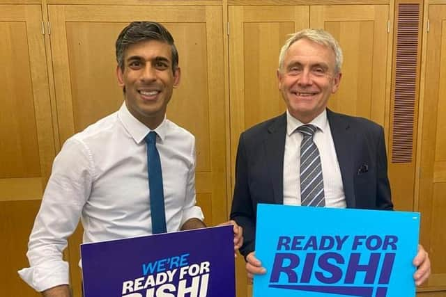 Sir Robert Goodwill MP with Rishi Sunak.