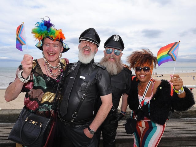 Having fun at the Bridlington Pride Festival.