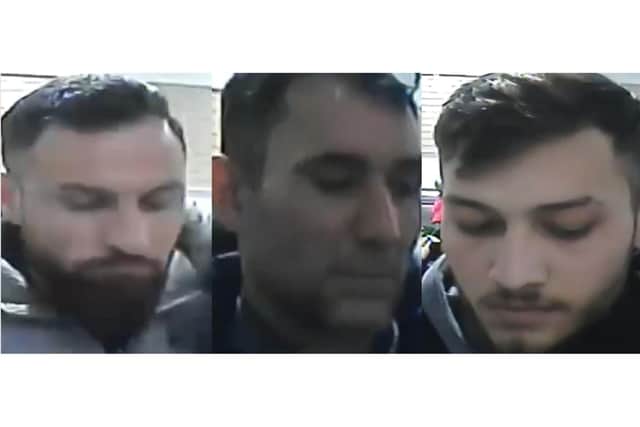 North Yorkshire Police has issued images of three men they would like to speak to following a theft in Malton