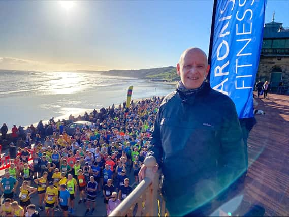 Bridlington Road Runner Stuart Bowes was the official starter for the McCain Yorkshire Coast 10K on Sunday morning. PHOTOS BY TCF PHOTOGRAPHY