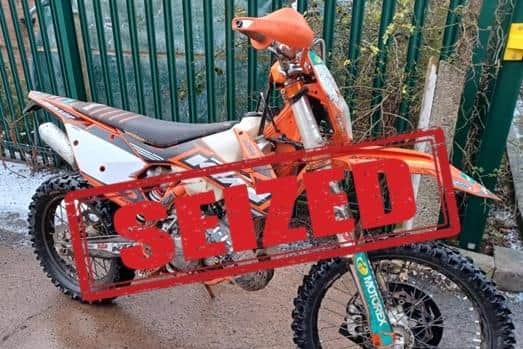 Police in Eastfield seized three off-road bikes during a crackdown on anti-social riding