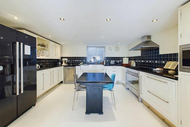 The modern and spacious family dining kitchen.