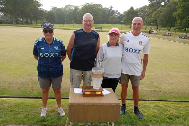From left, winners Sue & Billy Holdsworth with runners-up Sue Green & Tim Purcell