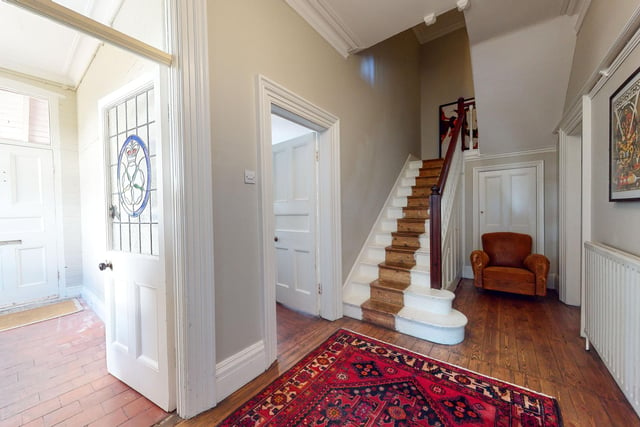 The property has a bright and spacious hallway.