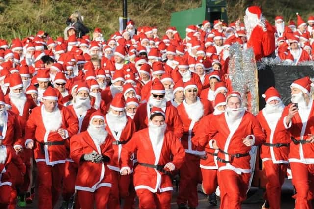 The Santa Dash begins