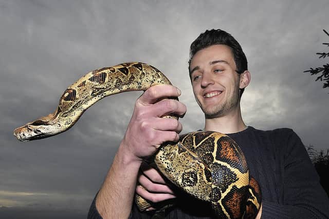 Jordan Woodhead is currently caring for the snake at Pinewood Park, Scarborough.