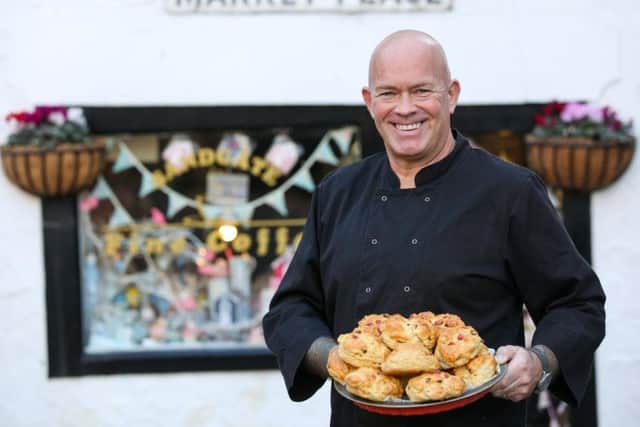Former miner and self-taught baker Mark Whittaker makes a fresh batch of Whitby Fatties each day in the small kitchen above the cafe. Picture Ceri Oakes.