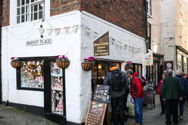 Former miner and self-taught baker Mark Whittaker makes a fresh batch of Whitby Fatties each day in the small kitchen above the cafe. Picture Ceri Oakes.