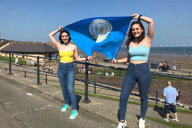 Charlotte and Millie Beecroft, from Hornsea, ahead of the event