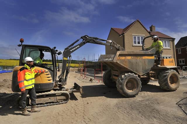 Kebble Homes continue to build homes for future Scarborough residents. Contract Manager Stephen Russell working on site with his team.