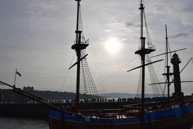The Endeavour arrives in Whitby. Picture by Sam Jones.