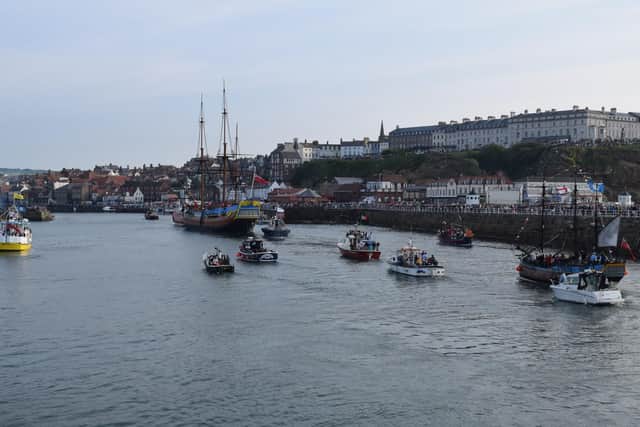 The Endeavour arrives in Whitby. Picture by Sam Jones.