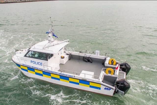 The brand new police boat