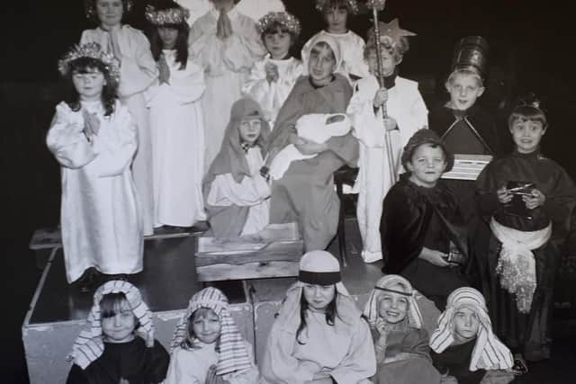 Youngsters at St John's Church in Filey rehearse for their Sunday School nativity.
