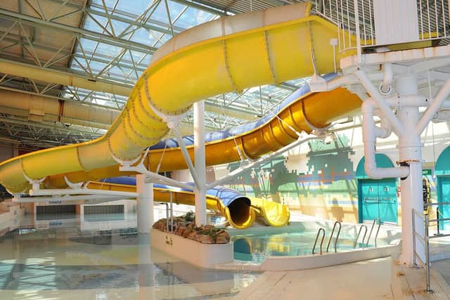 The old slides were not as high or as fast as the ones in the new centre.
