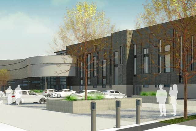 This shows how the new East Riding Leisure Bridlington was planned to look when the first designs were revealed to the public.