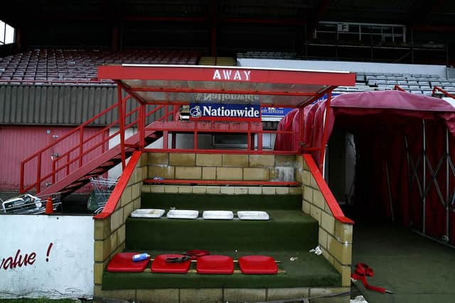 The away dugout