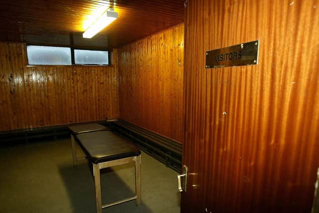 Entrance to the away dressing room