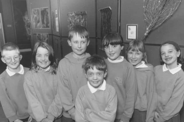 Gladstone Road Junior School pupils visited Scarborough Art Gallery to see some of their art work on display in 1997 - from left, Scott Nicol, Ruth Kelly, James Fordyce, Joe Kelly, Kelly Griffiths, Katie Liddle and Harriet Watson.