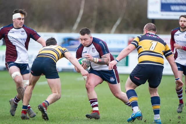 Sam Dawson on the charge for Scarborough RUFC