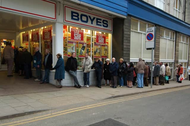 Waiting patiently for the doors to open in 2005.