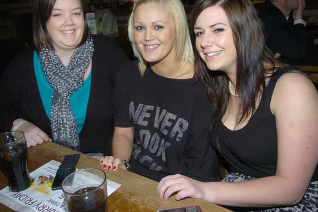 Rebecca, Abbie, and Jade sample Barracudas menu.