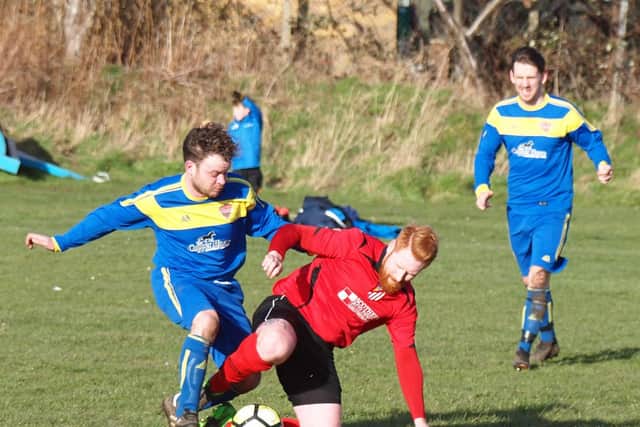 Filey and Seamer battle for the ball