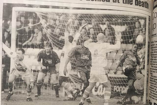 Neil Campbell on target for Boro against Lincoln