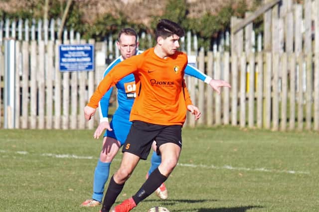 Edgehill's Aidan Thurston gets on the ball
