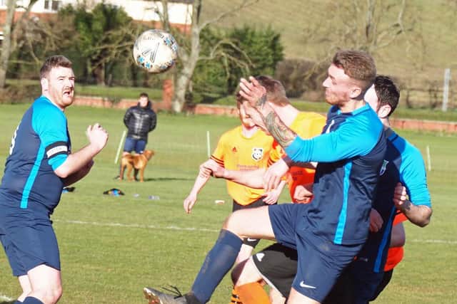 FC Rosette defending their goal at Snainton