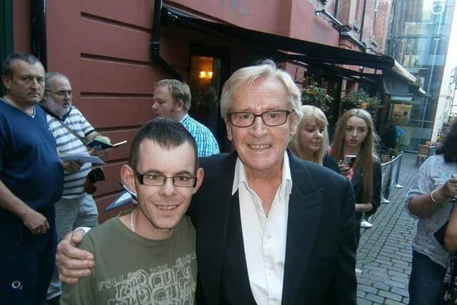 Jed poses with Coronation Street legend William Roache