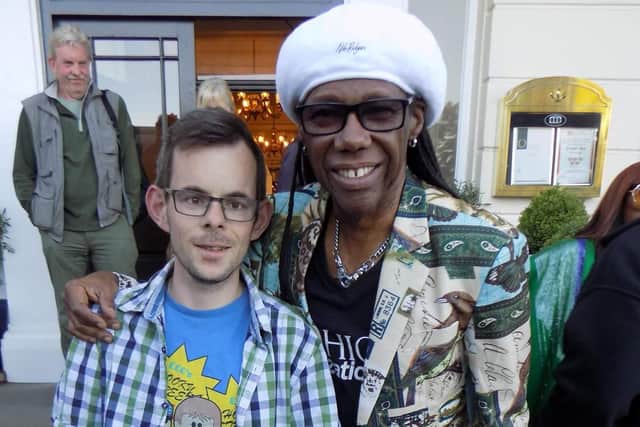 Jed met music legend Nile Rodgers in Scarborough.