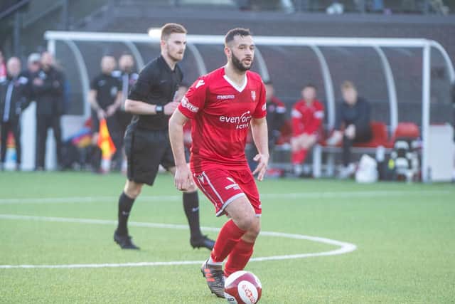 Boro's Luke Dean gets on the ball