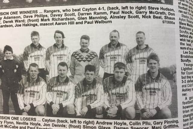 Cayton line up for a Sunday League Division One game