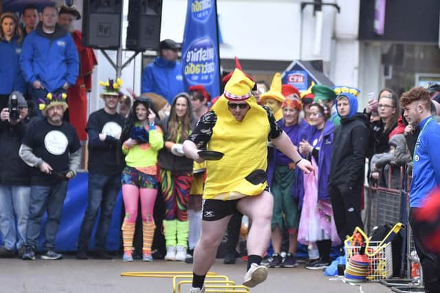 Inventive outfits entertain the crowd. Picture: Richard Ponter