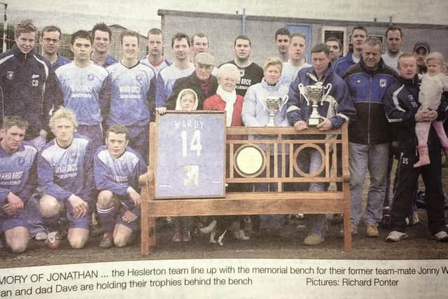 Players line up to remember Heslerton's Jonny Ward
