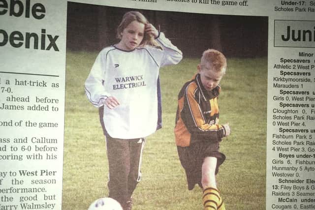 Junior football action