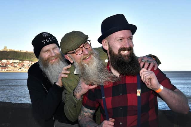 Joe Hugill, Chris Nunns and Brian Dixon get into the spirit of the day.
