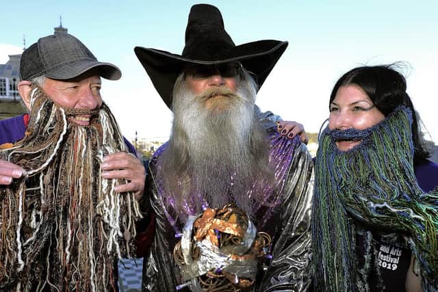 Geoff Guest, Dave Balford and Carole Taylor have fun.