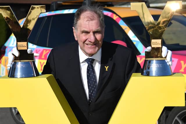 Alan Rowley from Welcome To Yorkshire arrives at Headlands School.
