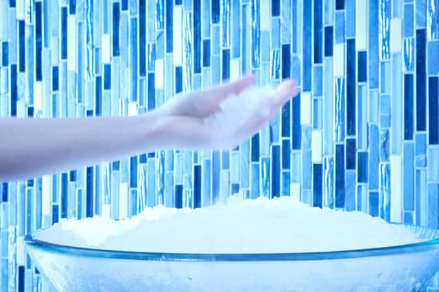 The spa will feature brand new rituals and treatments inspired by ancient therapeutic traditions from the Alps to the the Orient - including this ice fountain.