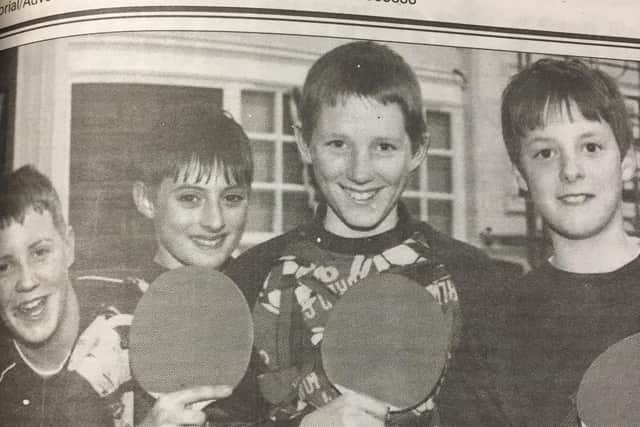 Staxton CC line up before a table tennis league match