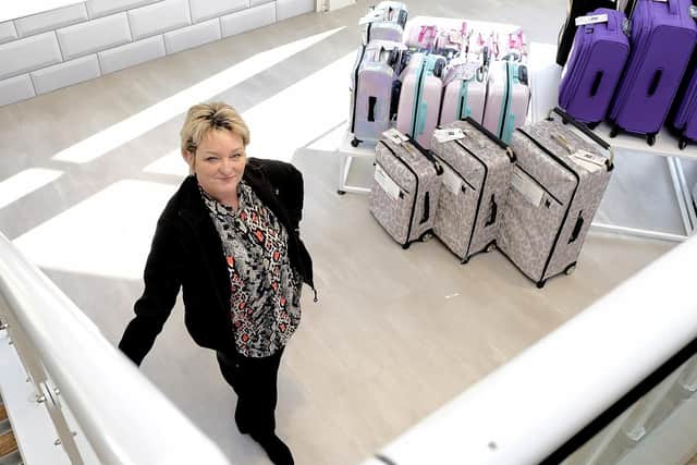 Manager Bev Nunns in the area which will be turned into a coffee shop.