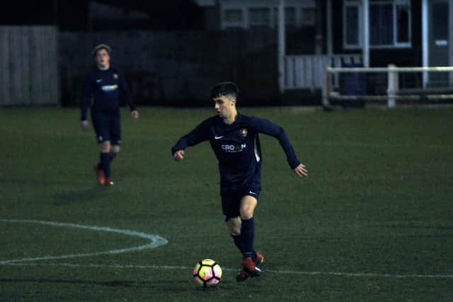 Edgehill's Josh Fergus drives forward