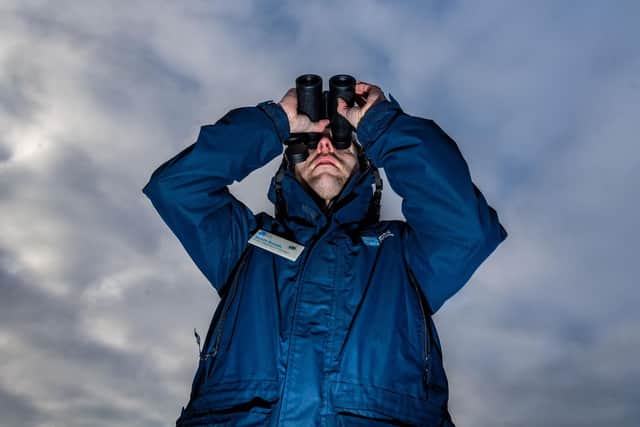 Visitor operations manager Scott Smith at one of the centre's regular binocular and telescope events.