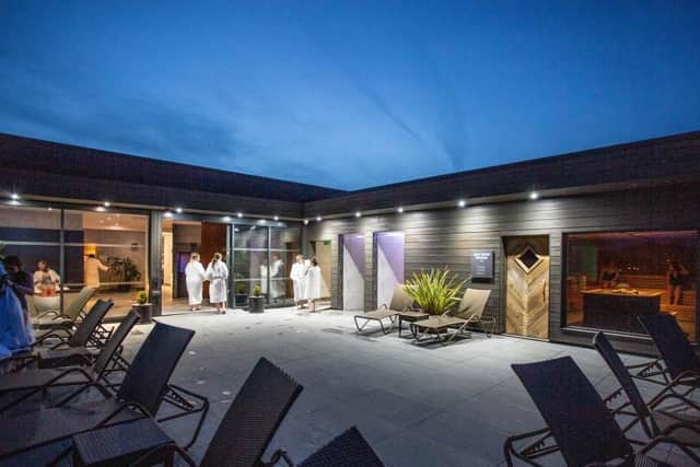 A view of the roof terrace.