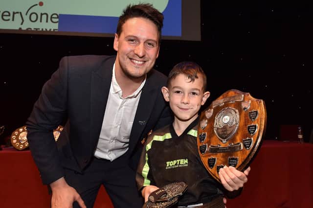 Winner Jayden Barker with James Kirton